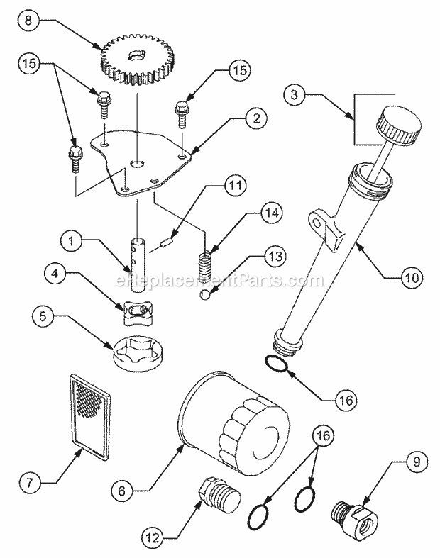Lubrication Diagram and Parts List for 1529 13A-261H100 Cub Cadet Lawn Tractor
